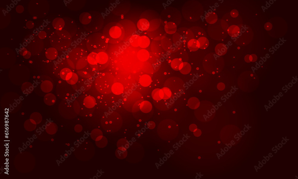 Poster abstract red tone bokeh blurred on night design background vector