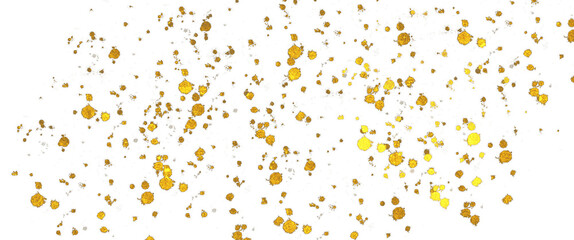 abstract transparent background with golden splashes and splatters clip art