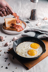 jam, cream, closeup, baked, snack, top, eat, clean, bacon, dessert, culture, wooden, meat, roasted, oil, sunny, bread, cook, black, cheese, olive, van, drink, brunch, plate, honey, butter, eg