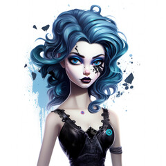 Fototapeta premium beautiful stunning pretty young woman characters doll style