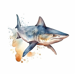 Saltwater Fish, Watercolor Fish, Shark, Marlin, Grouper, Snapper, Tuna, AI Generated