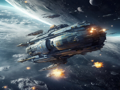 vaisseau spatial qui fuit 