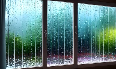 rain texture, rain on glass. 3d rendering. clear focus, Generative AI, Generative, AI