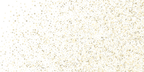 Gold Glitter Stars. Luxury Shiny Confetti.