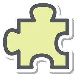 ステッカー風ミニミニアイコン　パズルピース