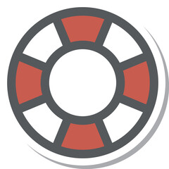 ステッカー風ミニミニアイコン　チップ　浮き輪