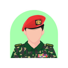 army cartoon and army icon. illustration vector design
