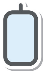 ステッカー風ミニミニアイコン　バッテリー残量0