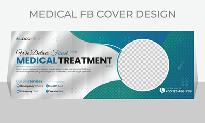 Medical social media cover web banner design layout 