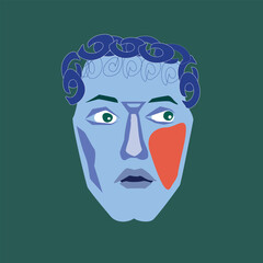 Art poster face Hermes