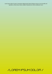 Futuristic Background Set with Gradient Mesh Holographic Shapes. Vector Template Design for your Business. Minimal Print Set in Yellow Green Blue Colors for Your Identity Style.