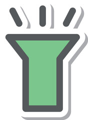 ステッカー風ミニミニアイコン　懐中電灯