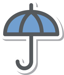 ステッカー風ミニミニアイコン　傘
