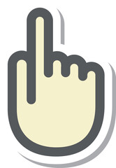ステッカー風ミニミニアイコン　指差し