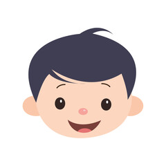 Cute Smiles of Innocence vector baby small baby face isolated on white background using vector illustration art