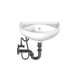 Washbasin isolated on white background, sink, 3D illustration, cg render