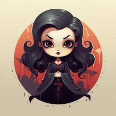 illustration of a female vampire character