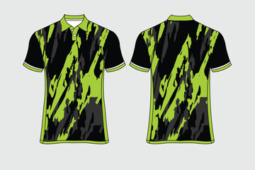 green ready to print sport t-shirt athletic performance clothing vector