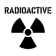 Safety Sign Radioactive On White background