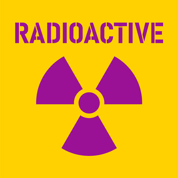 Safety Sign Radioactive On White background