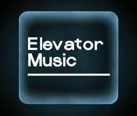 Text "Elevator Music". Lettering illustration. Idiom 