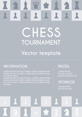 Chess tournament poster template design