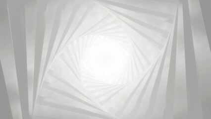 Obraz premium Abstract white futuristic geometric tunnel architecture, 3d rendering.