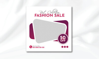 social media template banner blog fashion sale promotion. fully editable Instagram and Facebook square post organic sale poster vector background