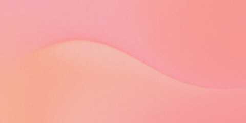 Abstract peachy pink wave grainy gradient background.