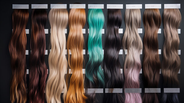 paleta de cores de cabelo