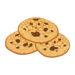 Vector hand drawn cookies freshly baked for bakery or cafe menu dessert food illustration