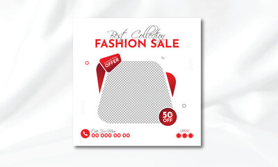 social media template banner blog fashion sale promotion. fully editable Instagram and Facebook square post organic sale poster vector background