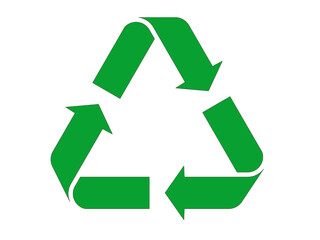 Recycling symbol isolated on a white background. Vector illustration.Recycle symbol