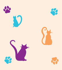 international cat day poster vector illustration