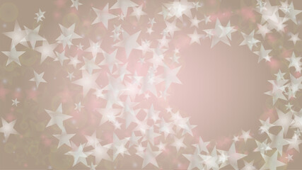 Abstract Vector Pink Background with Silver and White Light Spots. Magic Shiny Pastel Print. Baby Print. Romantic Bokeh Blurred Page Design for St' Valentines Day.  Gentle Stardust Pattern.