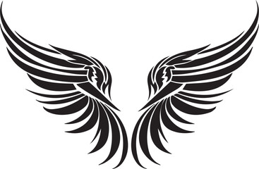 Fototapeta na wymiar angel wings vector illustration for tattoo and sticker