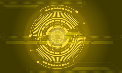 Obraz premium abstract yellow background with modern corporate technology concept presentation or banner design , web, page, card, background. Vector illustration with line stripes texture elements.