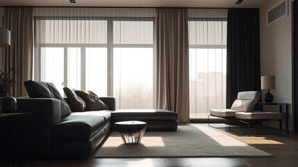 living room, modern interior design. generated ai