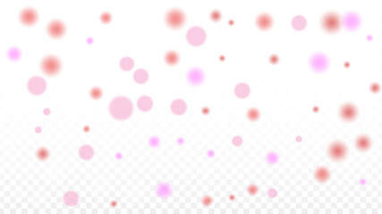 Hearts Confetti Falling Background. St. Valentine's Day pattern. Romantic Scattered Hearts Design Element. Love. Sweet Moment. Gift. Cute Element of Design for Sales or Celebration.