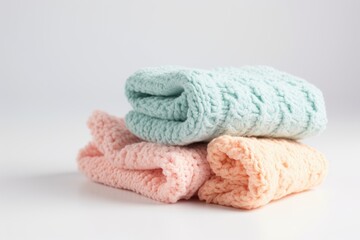A set of soft cotton towels for cleaning.