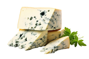 Blue cheese ,transparent background (PNG), Generative AI.
