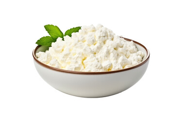 Cottage cheese,transparent background (PNG), Generative AI.
