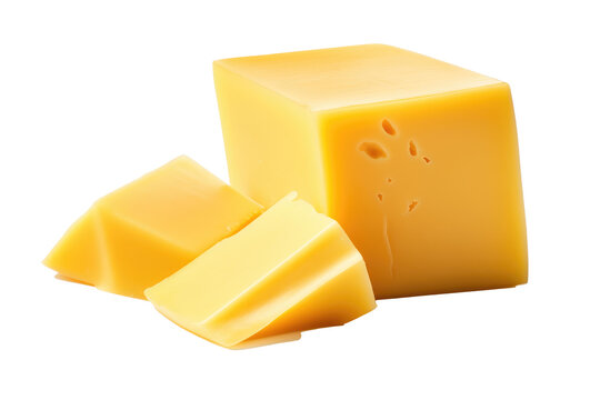 olby cheese, ,transparent background (PNG), Generative AI.
