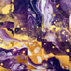 Luxury Marble Digital Art - Purple Marble with Gold, Background 4K Quality, JPEG	