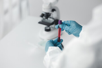 Laboratory is used for scientific research to examine and research blood obtained by sampling of...