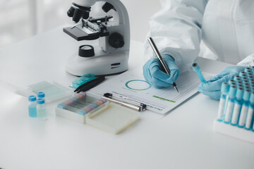 The laboratory is used for scientific research to test and research therapeutic vaccines, lab...