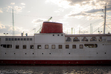 Naklejka premium Luxury yacht, detail, northern Mediterranean