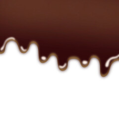 painted chocolate dripping white background