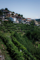 Obraz premium View of residential houses in the mountains of northern Portugal