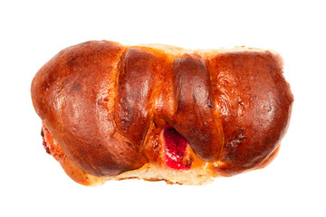 Sweet bun stuffed with fruit jam.